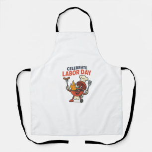 Dag van de Arbeid BBQ Party Cartoon – Grill Master Schort