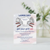 Dag van de Arbeid BBQ Party Familie Zomer Grill Bl Briefkaart (Staand voorkant)