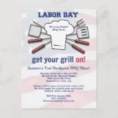 Dag van de Arbeid BBQ Party Familie Zomer Grill Bl Briefkaart (Voorkant)