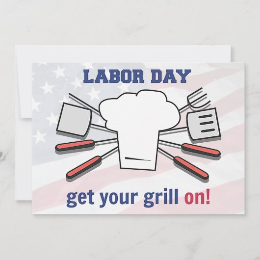 Dag van de Arbeid BBQ Party Familie Zomer Grill Bl Kaart (Voorkant)