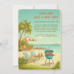 Dag van de Arbeid  BBQ & Pool Party Uitnodiging