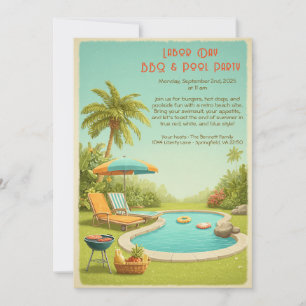 Dag van de Arbeid  BBQ & Pool Party Uitnodiging