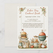 Dag van de Arbeid BBQ rood wit en blauw Kaart (Voorkant / Achterkant)