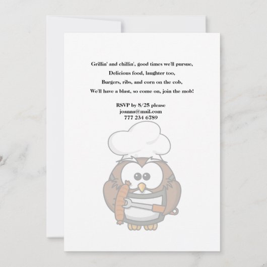 Dag van de Arbeid BBQ uitnodiging (bewerkbaar) (Achterkant)