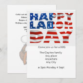 Dag van de Arbeid BBQ uitnodiging (bewerkbaar) (Voorkant / Achterkant)