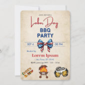 Dag van de Arbeid BBQ Uitnodiging bewerkbare sjabl (Voorkant)