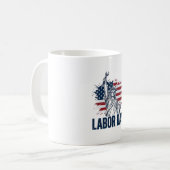 Dag van de Arbeid Beeld van de Vrijheid Patriottis Koffiemok (Voorkant links)