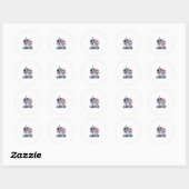Dag van de Arbeid Beeld van de Vrijheid Patriottis Ronde Sticker (Vel)