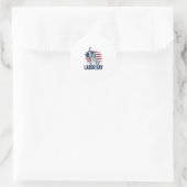 Dag van de Arbeid Beeld van de Vrijheid Patriottis Ronde Sticker (Tas)