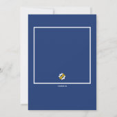 Dag van de Arbeid Blauwe Uitnodiging (Achterkant)