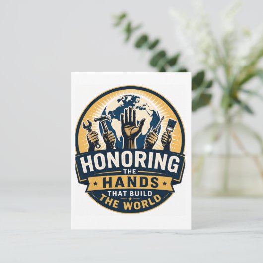 Dag van de Arbeid  Briefkaart (Staand voorkant)