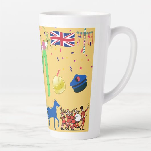 Dag van de Arbeid - Brits thema - Feestgeschenken Latte Mok (Rechts)