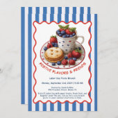 Dag van de Arbeid Brunch Uitnodiging – Gebak en Fr (Voorkant / Achterkant)