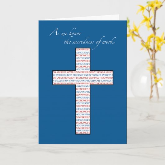 Dag van de arbeid, Christelijk Kruis, Rood, Wit, B Kaart (Gele Bloem)