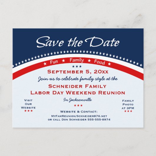 Dag van de Arbeid Familiereünie, Partij Save the D Aankondigingskaart (Voorkant)