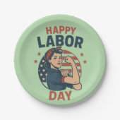 Dag van de Arbeid Feest Borden Papieren Bordje (Voorkant)
