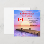 Dag van de Arbeid-feest Canadese vlag op steiger Kaart (Voorkant / Achterkant)