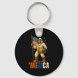 Dag van de Arbeid imker Bigfoot Honey Worker Ameri Sleutelhanger