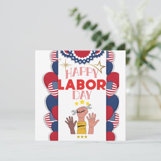 Dag van de Arbeid Kaart (Staand voorkant)