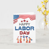 Dag van de Arbeid kaart van Bedrijf aan Arbeider b (Gele Bloem)