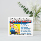 Dag van de Arbeid Martini Cocktail Recept Briefkaa Briefkaart (Staand voorkant)