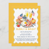 Dag van de Arbeid Mimosa Brunch Uitnodiging – Patr (Voorkant / Achterkant)