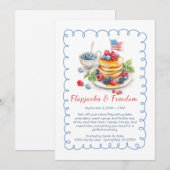 Dag van de Arbeid Pannenkoek Brunch Uitnodiging –  (Voorkant / Achterkant)