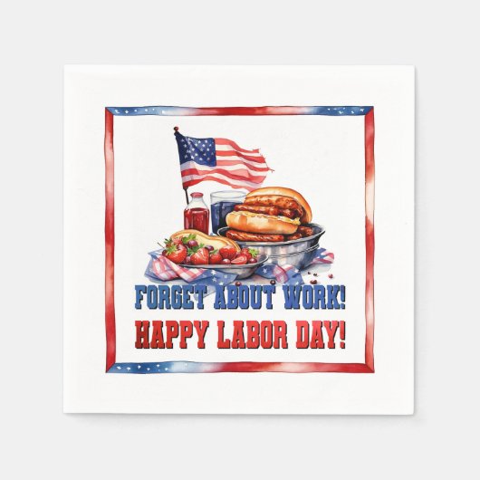 Dag van de Arbeid Papier Servet (Voorkant)