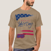 Dag van de Arbeid patriottisch gelukkig T-shirt (Voorkant)
