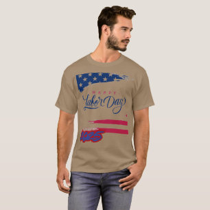 Dag van de Arbeid patriottisch gelukkig T-shirt