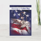 Dag van de Arbeid Patriottisch Kruis op Vlag, Reli Kaart (Voorkant)