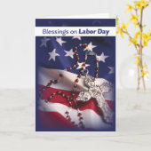 Dag van de Arbeid Patriottisch Kruis op Vlag, Reli Kaart (Gele Bloem)