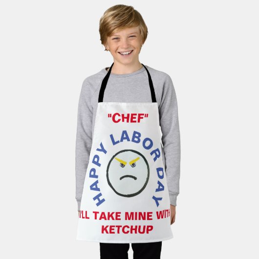 Dag van de Arbeid schort (Gedragen)