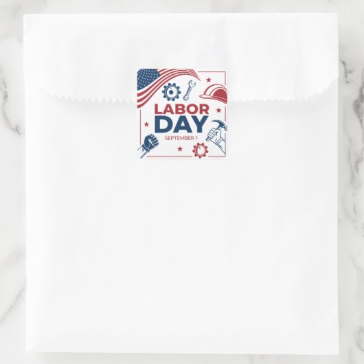 Dag van de Arbeid Sticker - Patriottische Arbeider (Tas)