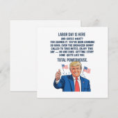 Dag van de Arbeid Trump Feestdagenkaart (Voorkant / Achterkant)