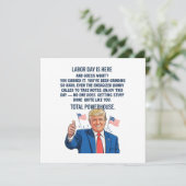 Dag van de Arbeid Trump Feestdagenkaart (Staand voorkant)