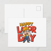 dag van de arbeid uitnodiging briefkaart (Voorkant / Achterkant)