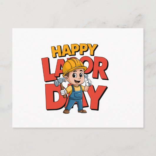 dag van de arbeid uitnodiging briefkaart (Voorkant)