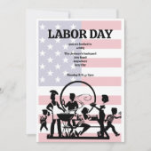 Dag van de Arbeid uitnodiging voor BBQ (bewerkbaar (Voorkant)