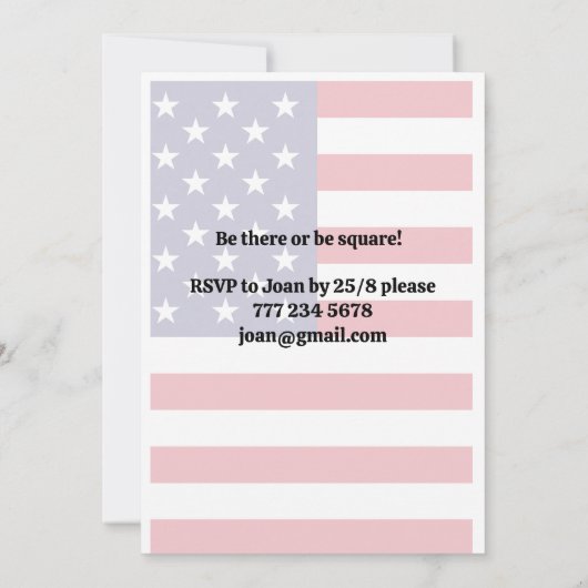 Dag van de Arbeid uitnodiging voor BBQ (bewerkbaar (Achterkant)