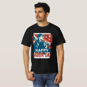  Dag van de Arbeid USA Retro Poster Style T-shirt (Voorkant volledig)