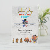 Dag van de arbeid vakantie kaart rood wit blauw BB (Staand voorkant)