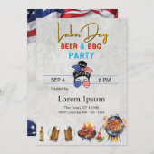 dag van de arbeid vakantiekaart rood wit blauw BBQ Kaart (Voorkant / Achterkant)