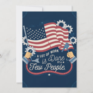 Dag van de Arbeid: Veel werk gedaan door een paar  Bedankkaart