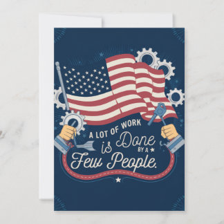 Dag van de Arbeid: Veel werk gedaan door een paar  Bedankkaart