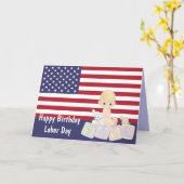 Dag van de Arbeid Verjaardag Kaart (Gele Bloem)