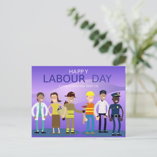 Dag van de Arbeid viering Feestdagenkaart (Staand voorkant)