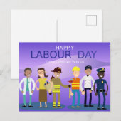 Dag van de Arbeid viering Feestdagenkaart (Voorkant / Achterkant)