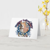 Dag van de Arbeid - Vlaggen zwaaien - Corgi - Owen Kaart (Gele Bloem)