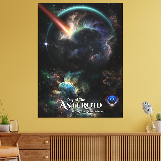 Dag van de Asteroïde SciFi Fractal Art Canvas Afdruk (Insitu (Woonkamer))